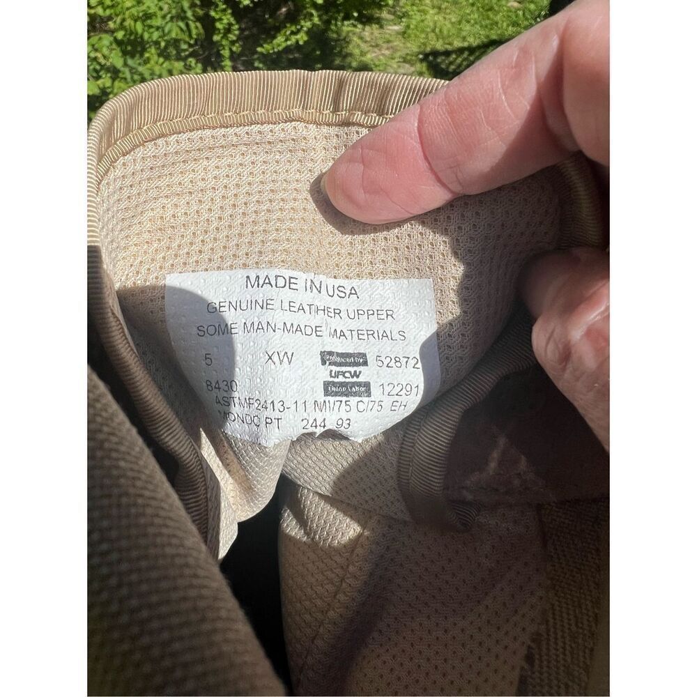 UFCW 8430 Womens Military Army Desert Combat Boots Steel Toe Vibram Sole Sz 5 XW - Picture 8 of 8